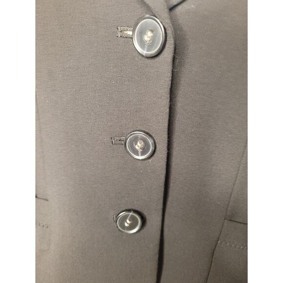 Tahari Black Fitted Blazer 3 Button Lined Sz 6 - Picture 8 of 10